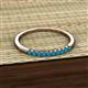 3 - Emlynn 2.00 mm Turquoise 10 Stone Wedding Band 