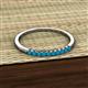 3 - Emlynn 2.00 mm Turquoise 10 Stone Wedding Band 