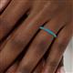 7 - Emlynn 2.00 mm Turquoise 10 Stone Wedding Band 