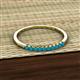 3 - Emlynn 2.00 mm Turquoise 10 Stone Wedding Band 