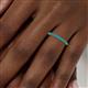 7 - Emlynn 2.00 mm Turquoise 10 Stone Wedding Band 