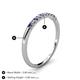 4 - Emlynn 2.00 mm Iolite and Diamond 10 Stone Wedding Band 