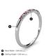 4 - Emlynn 2.00 mm Rhodolite Garnet and Diamond 10 Stone Wedding Band 