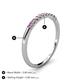 4 - Emlynn 2.00 mm Pink Sapphire and Diamond 10 Stone Wedding Band 