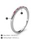 4 - Emlynn 2.00 mm Pink Tourmaline and Diamond 10 Stone Wedding Band 