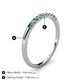 4 - Emlynn 2.00 mm Green Garnet and Diamond 10 Stone Wedding Band 