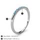 4 - Emlynn 2.00 mm Blue Topaz and Diamond 10 Stone Wedding Band 