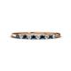 1 - Emlynn 2.00 mm Blue Diamond and Diamond 10 Stone Wedding Band 