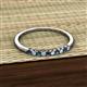 2 - Emlynn 2.00 mm Blue Diamond and Diamond 10 Stone Wedding Band 