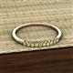 2 - Emlynn 2.00 mm Yellow Diamond and Diamond 10 Stone Wedding Band 