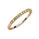 3 - Emlynn 2.00 mm Yellow Diamond and Diamond 10 Stone Wedding Band 