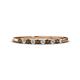 1 - Emlynn 2.00 mm Smoky Quartz and Diamond 10 Stone Wedding Band 