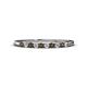 1 - Emlynn 2.00 mm Smoky Quartz and Diamond 10 Stone Wedding Band 