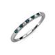 3 - Emlynn 2.00 mm London Blue Topaz and Diamond 10 Stone Wedding Band 