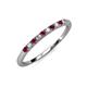 3 - Emlynn 2.00 mm Ruby and Lab Grown Diamond 10 Stone Wedding Band 