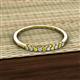 2 - Emlynn 2.00 mm Yellow Diamond and White Lab Grown Diamond 10 Stone Wedding Band 