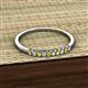 2 - Emlynn 2.00 mm Yellow Diamond and White Lab Grown Diamond 10 Stone Wedding Band 