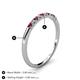 4 - Emlynn 2.00 mm Ruby and Lab Grown Diamond 10 Stone Wedding Band 