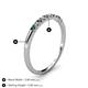 4 - Emlynn 2.00 mm Lab Grown Diamond and Lab Created Alexandrite 10 Stone Wedding Band 
