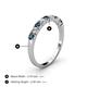 4 - Emlynn 2.70 mm London Blue Topaz and Lab Grown Diamond 10 Stone Wedding Band 