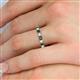 5 - Emlynn 3.00 mm Lab Grown Diamond and Lab Created Alexandrite 10 Stone Wedding Band 