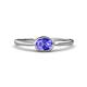 1 - Aviva Classic Oval Cut Tanzanite East West Solitaire Engagement Ring 