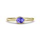 1 - Aviva Classic Oval Cut Tanzanite East West Solitaire Engagement Ring 