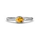 1 - Aviva Classic Oval Cut Citrine East West Solitaire Engagement Ring 