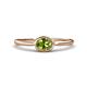 1 - Aviva Classic Oval Cut Peridot East West Solitaire Engagement Ring 