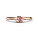 1 - Aviva Classic Oval Cut Morganite East West Solitaire Engagement Ring 