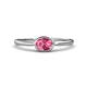 1 - Aviva Classic Oval Cut Pink Tourmaline East West Solitaire Engagement Ring 