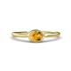 1 - Aviva Classic Oval Cut Citrine East West Solitaire Engagement Ring 