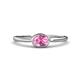 1 - Aviva Classic Oval Cut Pink Sapphire East West Solitaire Engagement Ring 