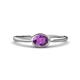 1 - Aviva Classic Oval Cut Amethyst East West Solitaire Engagement Ring 