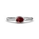 1 - Aviva Classic Oval Cut Red Garnet East West Solitaire Engagement Ring 