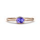 1 - Aviva Classic Oval Cut Tanzanite East West Solitaire Engagement Ring 