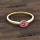3 - Aviva Classic Oval Cut Pink Tourmaline East West Solitaire Engagement Ring 
