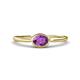 1 - Aviva Classic Oval Cut Amethyst East West Solitaire Engagement Ring 