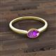 3 - Aviva Classic Oval Cut Amethyst East West Solitaire Engagement Ring 