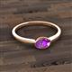 3 - Aviva Classic Oval Cut Amethyst East West Solitaire Engagement Ring 