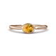 1 - Aviva Classic Oval Cut Citrine East West Solitaire Engagement Ring 