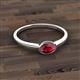 3 - Aviva Classic Oval Cut Ruby East West Solitaire Engagement Ring 