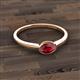 3 - Aviva Classic Oval Cut Ruby East West Solitaire Engagement Ring 
