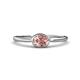1 - Aviva Classic Oval Cut Morganite East West Solitaire Engagement Ring 