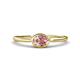 1 - Aviva Classic Oval Cut Morganite East West Solitaire Engagement Ring 