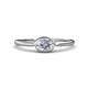 1 - Aviva Classic Oval Cut Lab Grown Diamond East West Solitaire Engagement Ring 