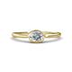 1 - Aviva Classic Oval Cut Lab Grown Diamond East West Solitaire Engagement Ring 