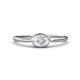 1 - Aviva Classic Oval Cut White Sapphire East West Solitaire Engagement Ring 