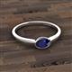 3 - Aviva Classic Oval Cut Blue Sapphire East West Solitaire Engagement Ring 