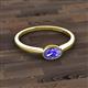 3 - Aviva Classic Oval Cut Tanzanite East West Solitaire Engagement Ring 